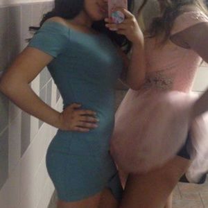 Turquoise homecoming dress